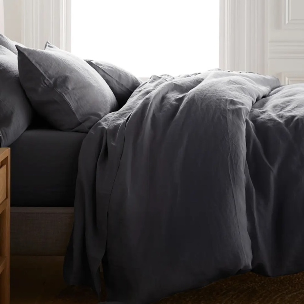 Quince European Linen Duvet Cover Set - Picture 2 of 3
